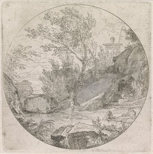 Landschap met wassende vrouwen
