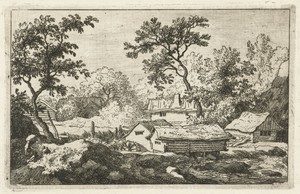 Landschap met watermolen