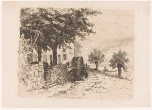 Landschap met watermolen
