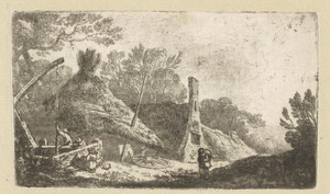 Landschap met waterput