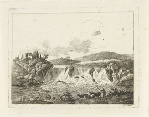 Landschap met waterval