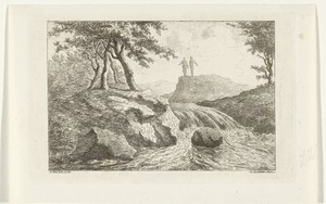 Landschap met waterval