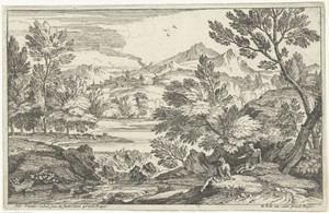 Landschap met waterval
