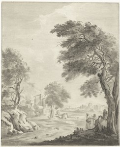 Landschap met weg