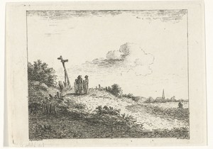 Landschap met wegwijzer