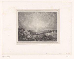 Landschap met zicht op Rouen