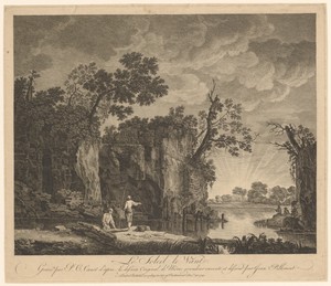 Landschap met zonsopkomst