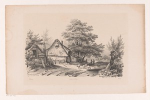 Landweg met boerderij