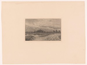 Landweg met op de achtergrond een kerktoren