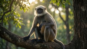 Langur in Morning Light