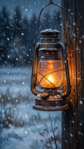 Lantern in Snowfall