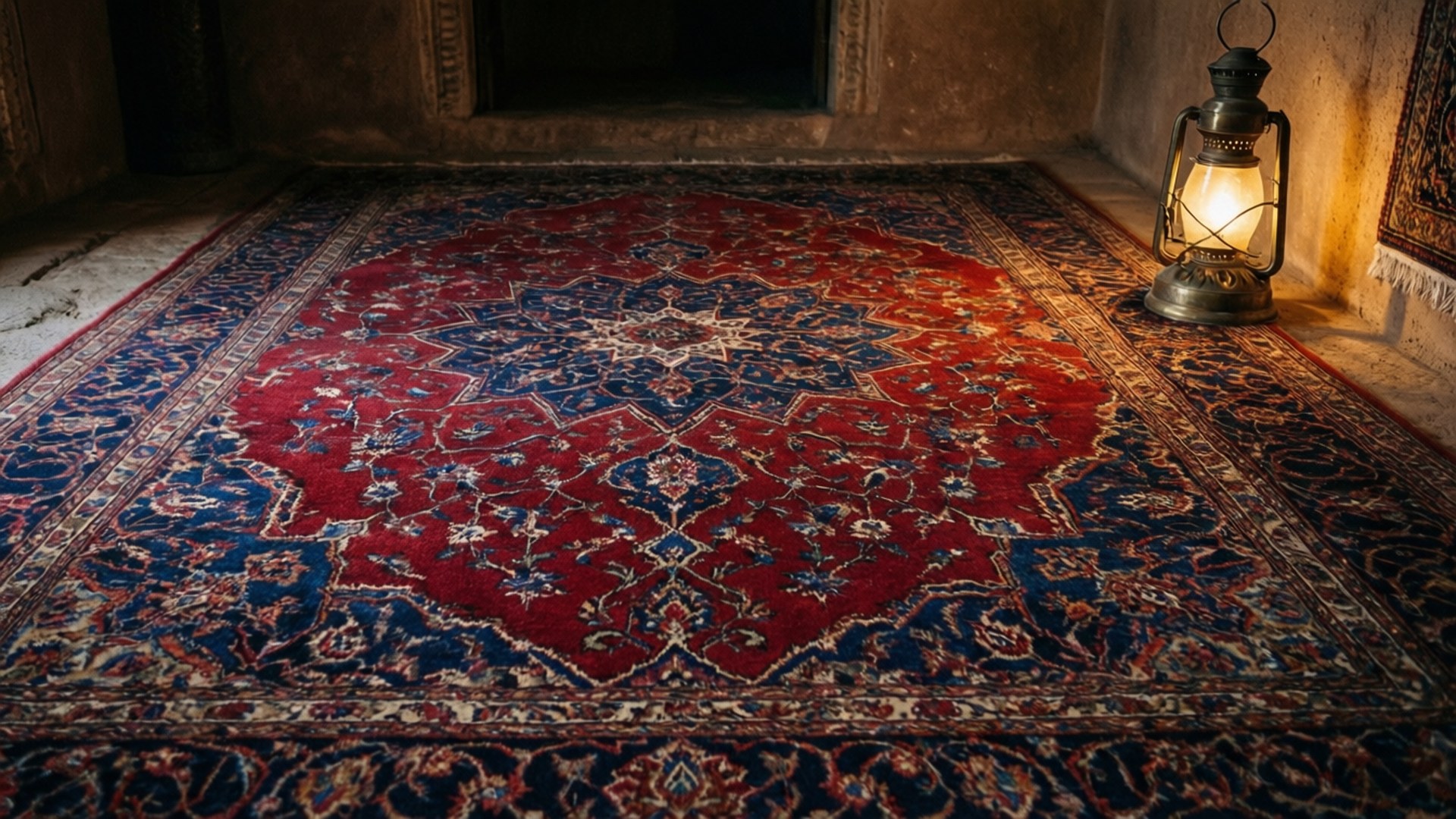 Lantern's Glow Carpet by Wallpapers.art Studio