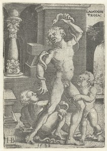 Laocoön en zijn twee zonen gedood door slangen