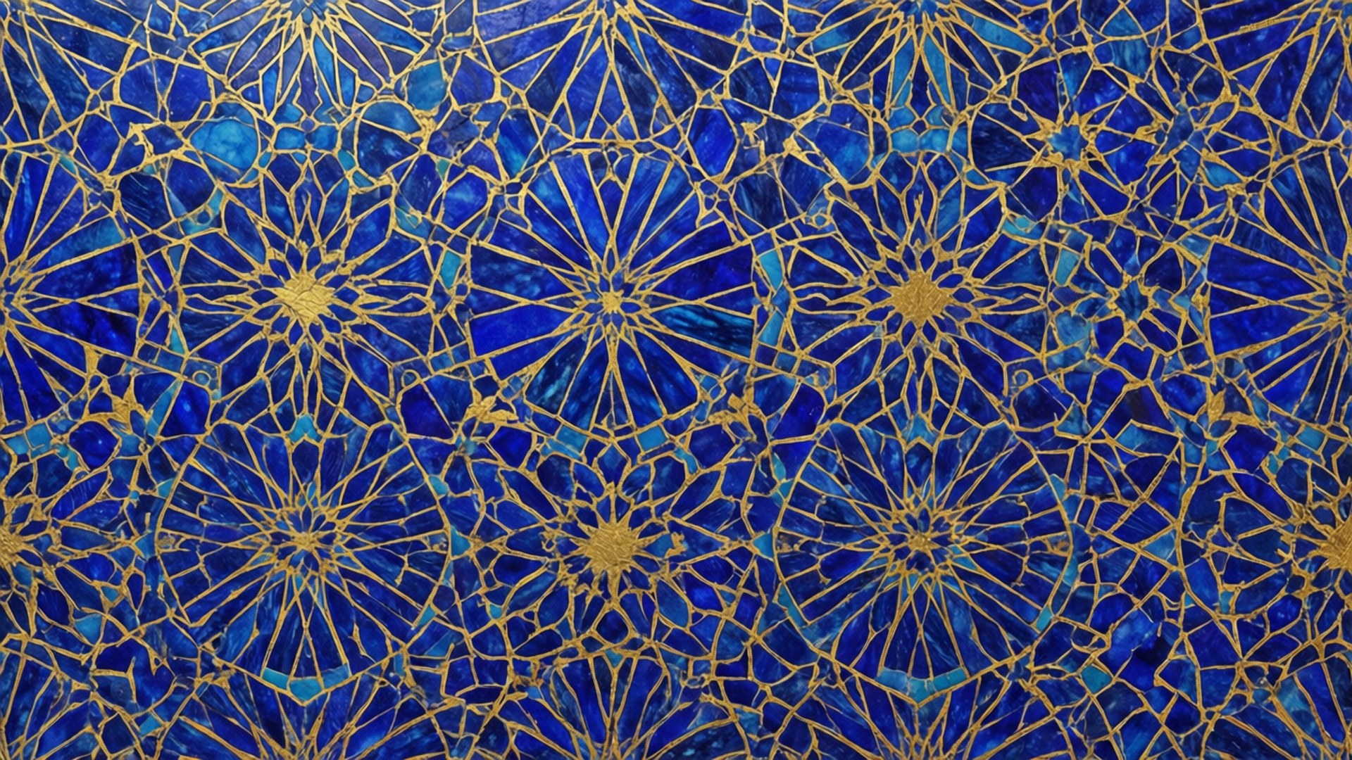 Lapis Gold Mosaic by Wallpapers.art Studio