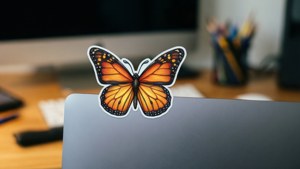 Laptop Sticker Butterfly