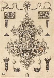 Large Pendant, Charity Standing at Centre