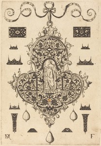 Large Pendant, Prudence Standing at Centre