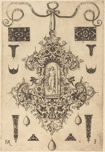 Large Pendant, Strength Standing at Centre
