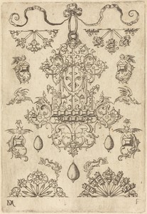 Large Pendant Surrounded by Ten Different Studs