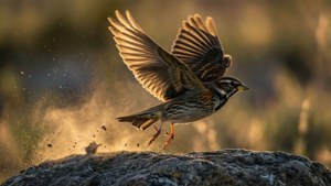 Lark Taking Flight