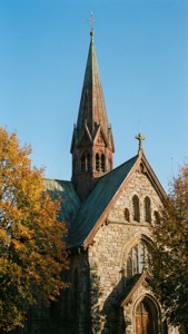 Larvik Church in Autumn