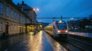 Larvik Station at Blue Hour