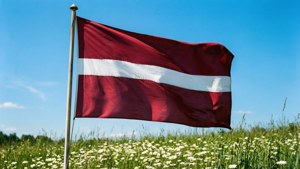 Latvian Flag Waving