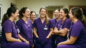 Laughing Nurses Purple