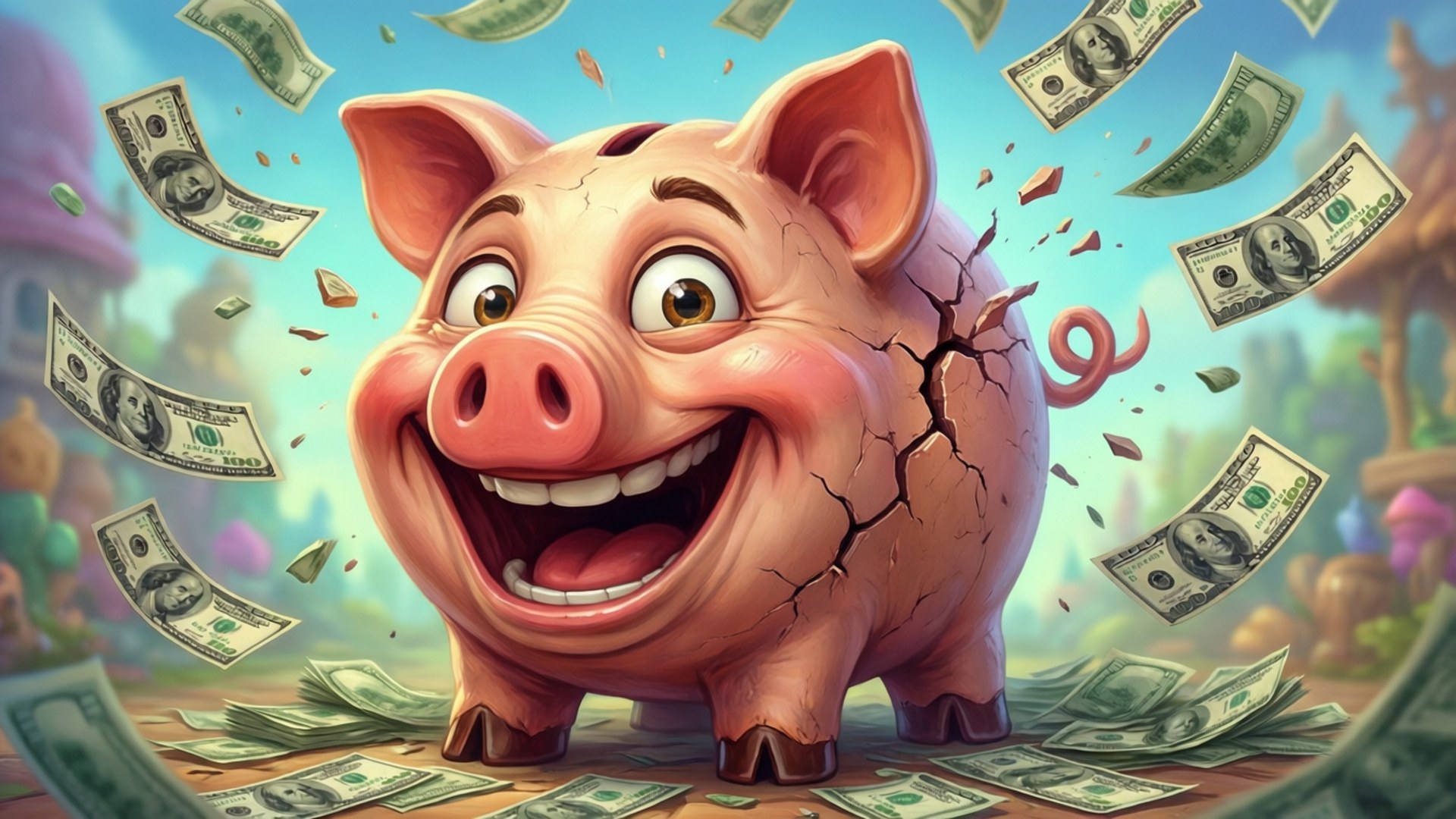 Laughing Piggy by Wallpapers.art Studio