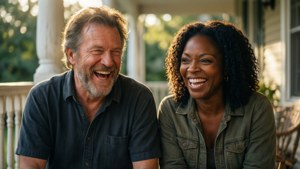 Laughing with Co-star