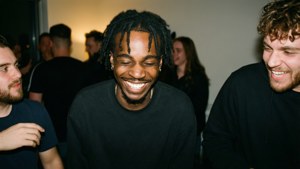 Laughing with Crew