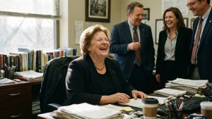 Laughing with Staff