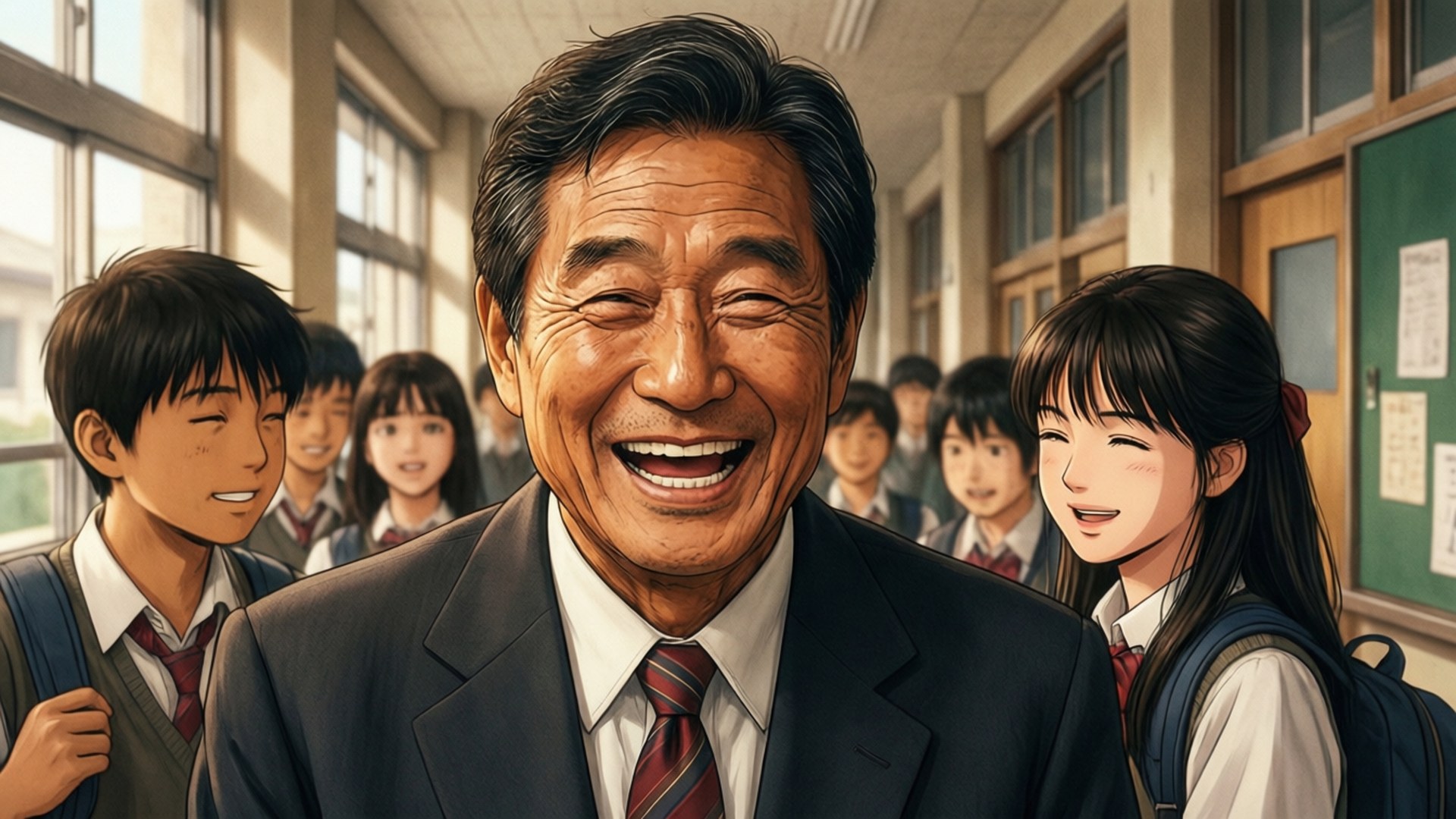Laughing with Students by Wallpapers.art Studio