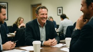Laughing with Team