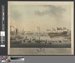 Launch of H.M.S. Hibernia at Plymouth