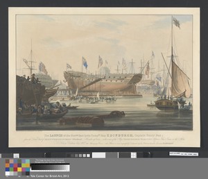 Launch of the Hon. East India Company's Ship Edinburgh, Blackwall