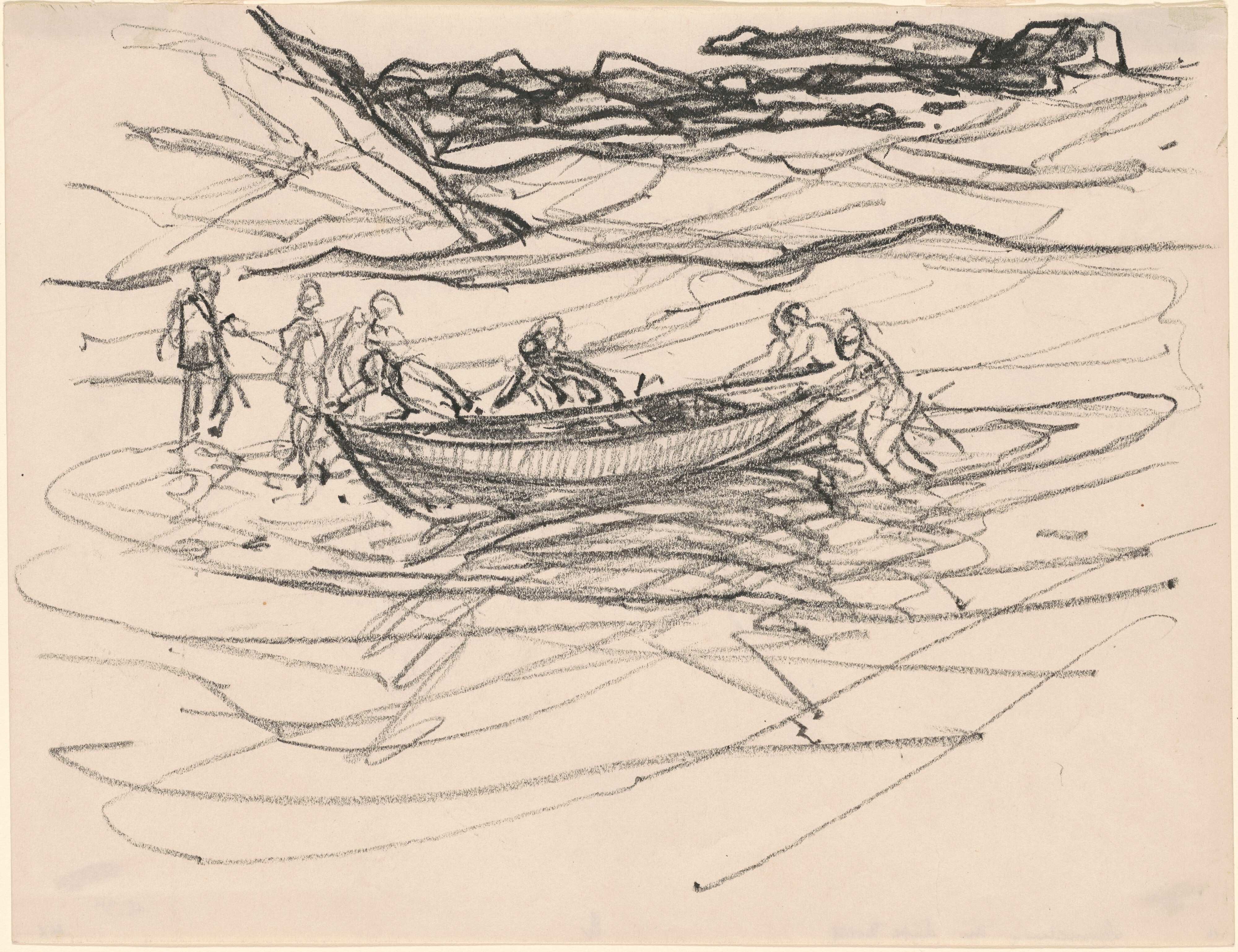 Launching the Life Boat by Charles H. Woodbury