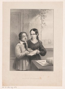 Laura Bridgman leert Oliver Caswell lezen