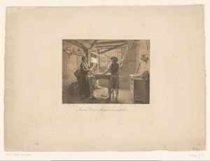 Laurens Coster in zijn drukkerij, 1423