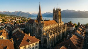 Lausanne Old Town Golden Hour