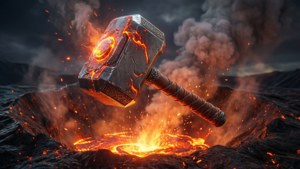 Lava Mjolnir Eruption