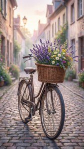 Lavender Basket Bicycle
