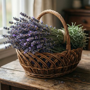 Lavender Basket Rustic