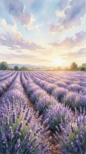 Lavender Field Art