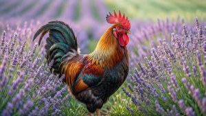 Lavender Field Rooster