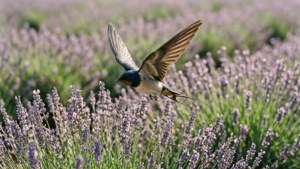 Lavender Field Swallow