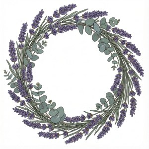 Lavender Line Wreath