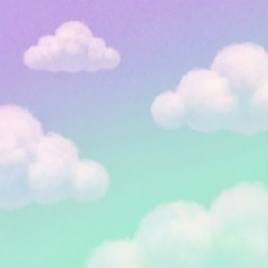 Lavender Mint Pastel Clouds