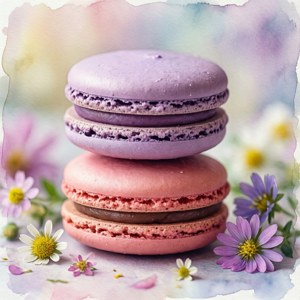 Lavender Rose Macarons