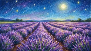 Lavender Starry Night